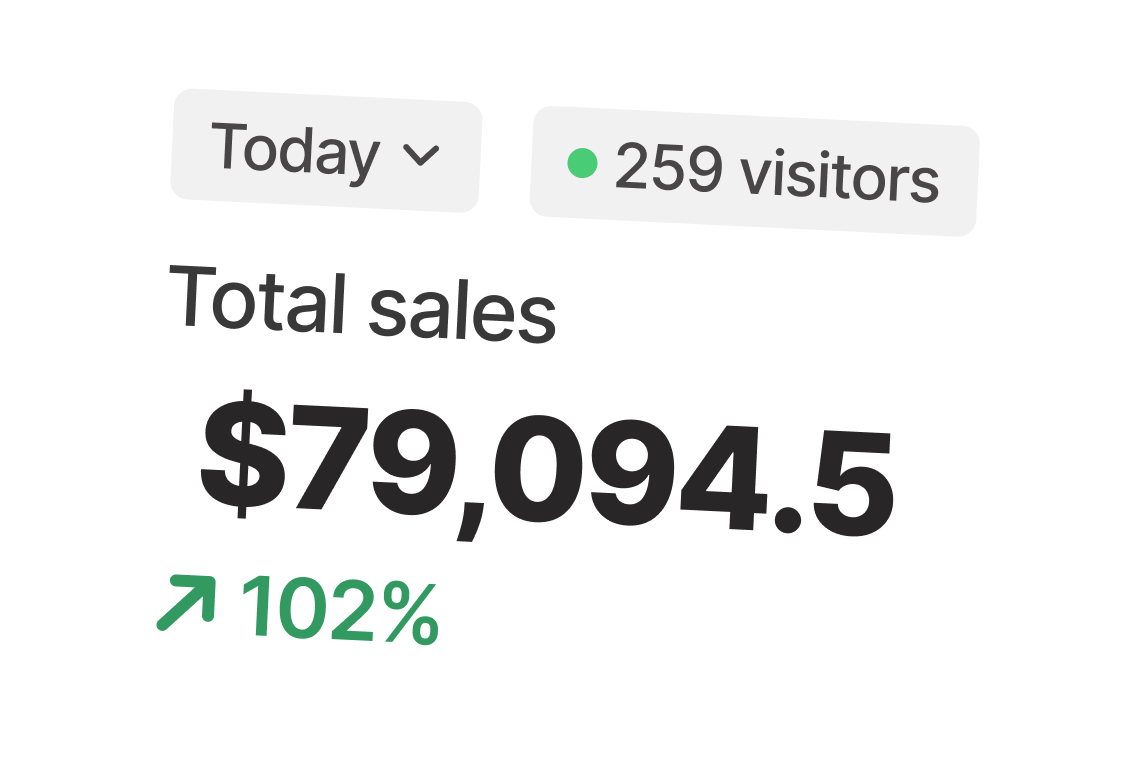 Shopify dashboard with high sales